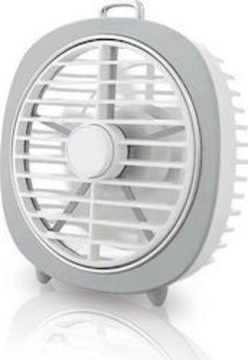 Εικόνα από Desktop Fan mini 4W με θύρα USB και LED φωτισμό