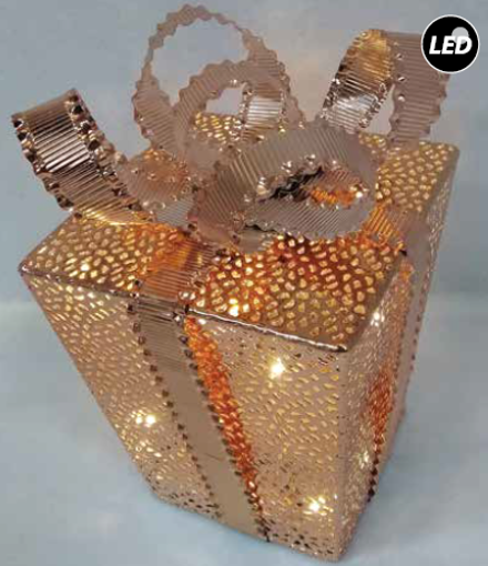 Picture of Δώρο μεταλλικό χάλκινο 50LED 3xAAA Θερμό 30x30cm
