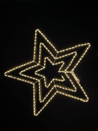 Εικόνα από Τριπλό αστέρι LED με πρόγραμμα Θερμό 80x80cm IP44