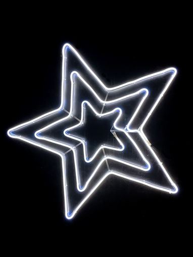 Picture of Τριπλό αστέρι NEON LED με πρόγραμμα  ψυχρό 80x80cm IP44