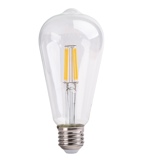 Εικόνα από Λάμπα LED ST64 Filament 8W E27 clear 2700Κ Dimmable