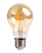 Εικόνα από Λάμπα LED A60 FIlament 8W E27 Amber 2700Κ Dimmable