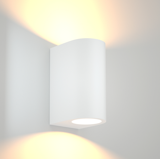 Εικόνα από Απλίκα τοίχου πλαστική Sora 2xGU10 Λευκή