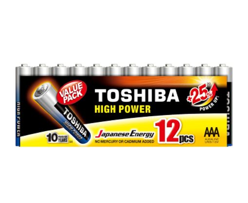 Εικόνα από Μπαταρίες Toshiba High Power AAA (shrink  12 pcs)  -  LR03GCP MP-12