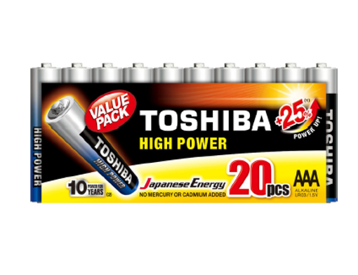 Εικόνα από Μπαταρίες Toshiba High Power AAA (shrink 20 pcs) - LR03GCP MP-20