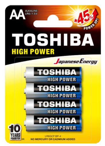 Εικόνα από Μπαταρίες Toshiba High Power AA (blister 4 pcs)  -  LR6GCP BP-4