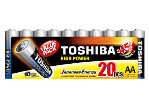 Εικόνα από Μπαταρίες Toshiba High Power AA (shrink  20 pcs)  -  LR6GCP MP-20