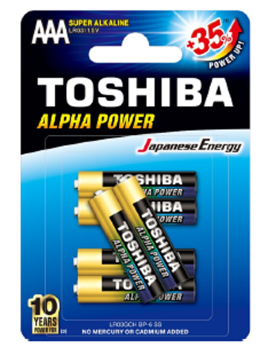 Εικόνα από Μπαταρίες Toshiba Alpha Power AAA (blister 4+2pcs) - LR03GCH BP6