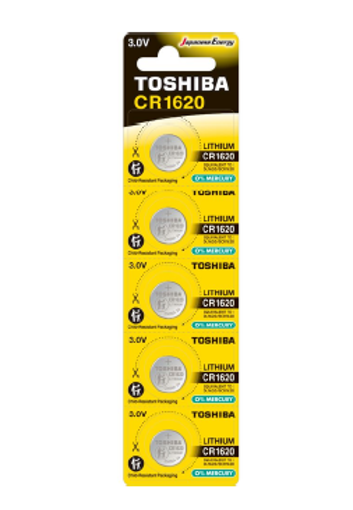 Εικόνα από Μπαταρίες Toshiba CR1620 (blister 5 τεμαχίων) - CR1620 PW BP-5N