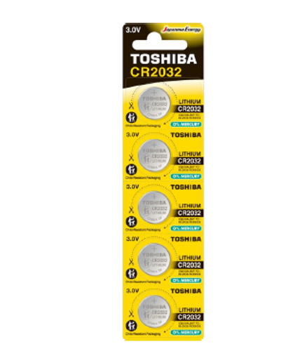 Εικόνα από Μπαταρία λιθίου Toshiba CR2032 (blister 5 τεμαχίων)