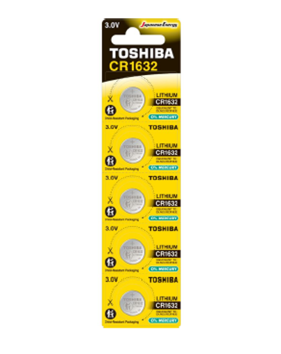 Εικόνα από Μπαταρία λιθίου Toshiba CR1632 (blister 5 τεμαχίων)