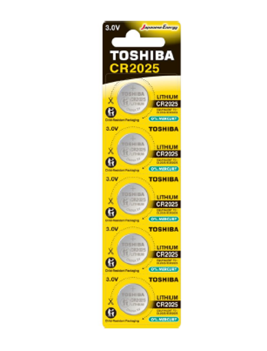 Εικόνα από Μπαταρία λιθίου Toshiba  CR2025 (blister 5 τεμαχίων)