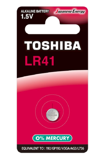 Εικόνα από Μπαταρία αλκαλική Toshiba LR41 (blister 1 pc) - LR41 BP-1C