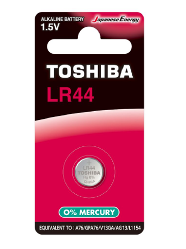 Εικόνα από Μπαταρία αλκαλική  Toshiba LR44 (blister 1TEM) - LR44 BP-1C