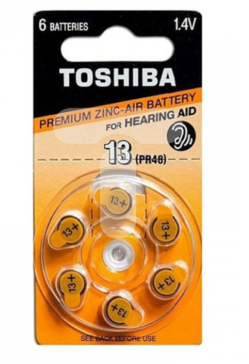 Εικόνα από Μπαταρία για ακουστικά βαρηκοΐας Toshiba PR48 (A13) (blister 6ΤΕΜ)