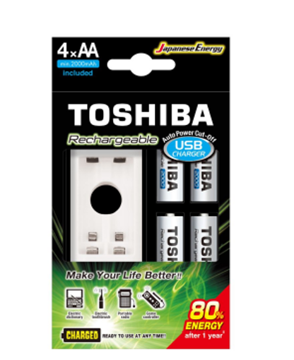 Εικόνα από Φορτιστής Toshiba Charger AA & AAA (4 batteries AA 2000mAh)