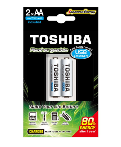 Εικόνα από Φορτιστής Toshiba Charger AA & AAA (2 batteries AA 2000mAh)