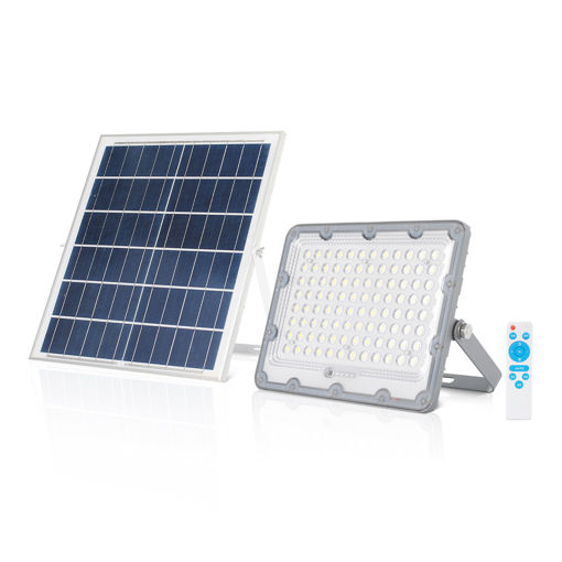 Εικόνα από Προβολέας LED 50W 6000K με ηλιακό πάνελ