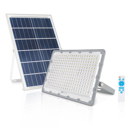 Εικόνα από Προβολέας LED 200W 6000K με ηλιακό πάνελ