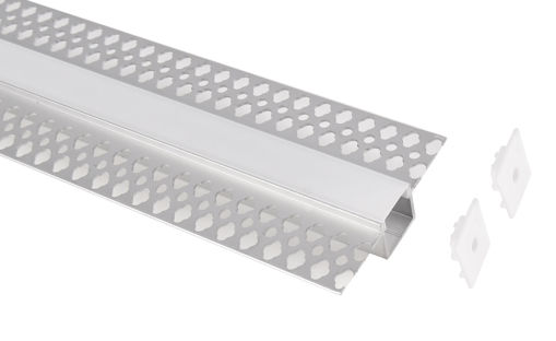 Εικόνα από Προφίλ αλουμ. γυψοσανίδας + κάλυμμα για λεντοταινία