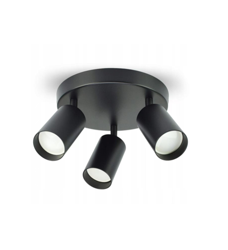 Εικόνα από Σποτ τριπλή ροζέτα  Dario 3xGU10 Φ55mm Μαύρο