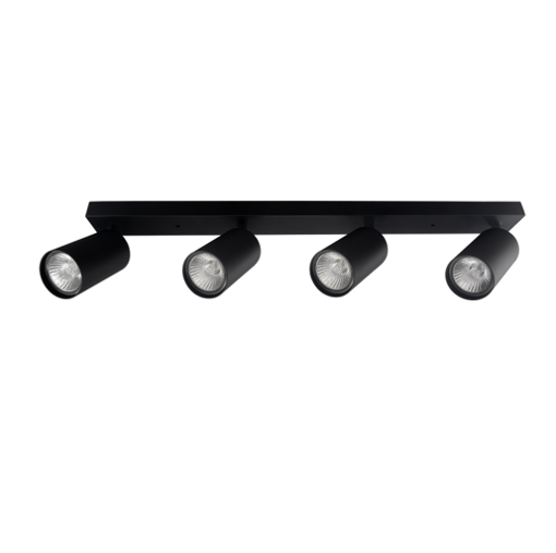 Εικόνα από Σποτ τετραπλή μπάρα Dario 4xGU10 Φ55mm Μαύρο