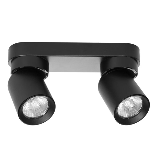 Εικόνα από Σποτ διπλό  μπάρα Aurora  2xGU10 Φ60mm κινητό Μαύρο
