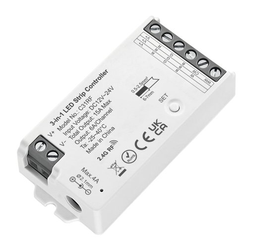 Εικόνα από 2.4G RF Controller για ταινία LED 3σε1 (RGB/RGBW/RGB+CCT)
