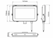 Εικόνα από Προβολέας LED CCT 10W-20W-30W Μαύρος με ματ γυαλί