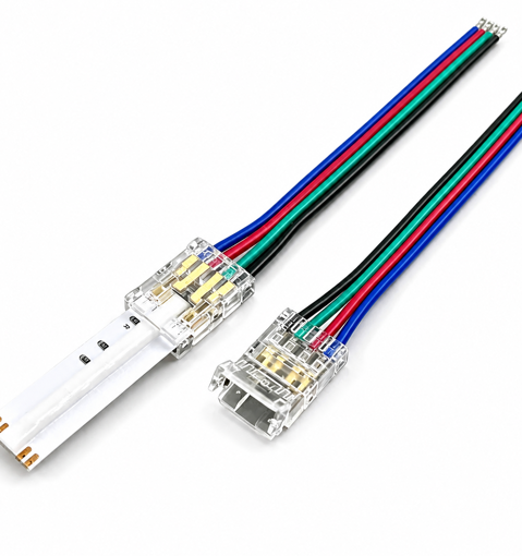 Εικόνα από Connector με καλώδιο για RGB ταινία COB (10mm)