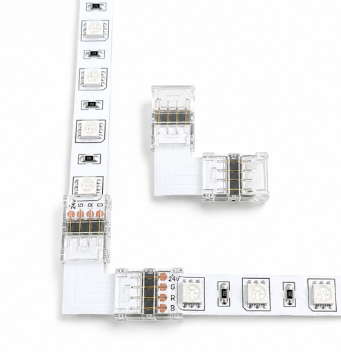 Εικόνα από Γωνιακός σύνδεσμος για RGB ταινία  LED 10mm SMD